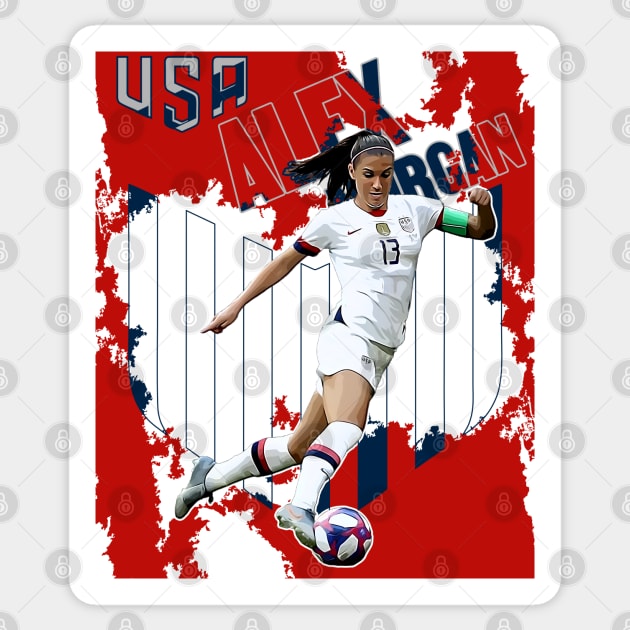 Alex Morgan || 13 || USA Sticker by Aloenalone